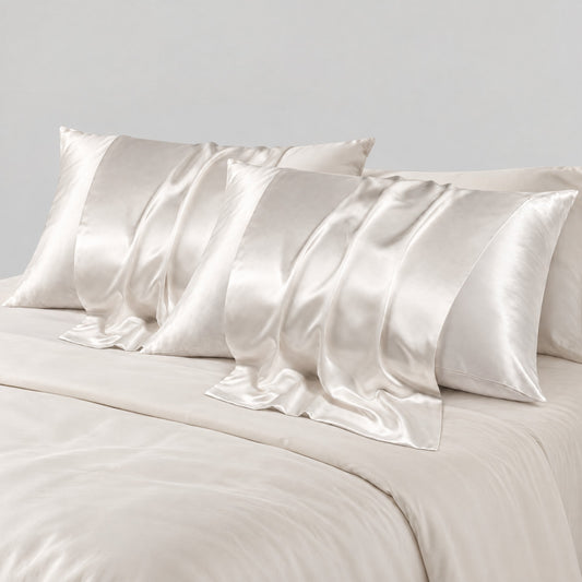 22 Momme Matte Double-Sided Silk Envelope Pillowcase with Hidden Closure, Multicolour 100% Mulberry Silk