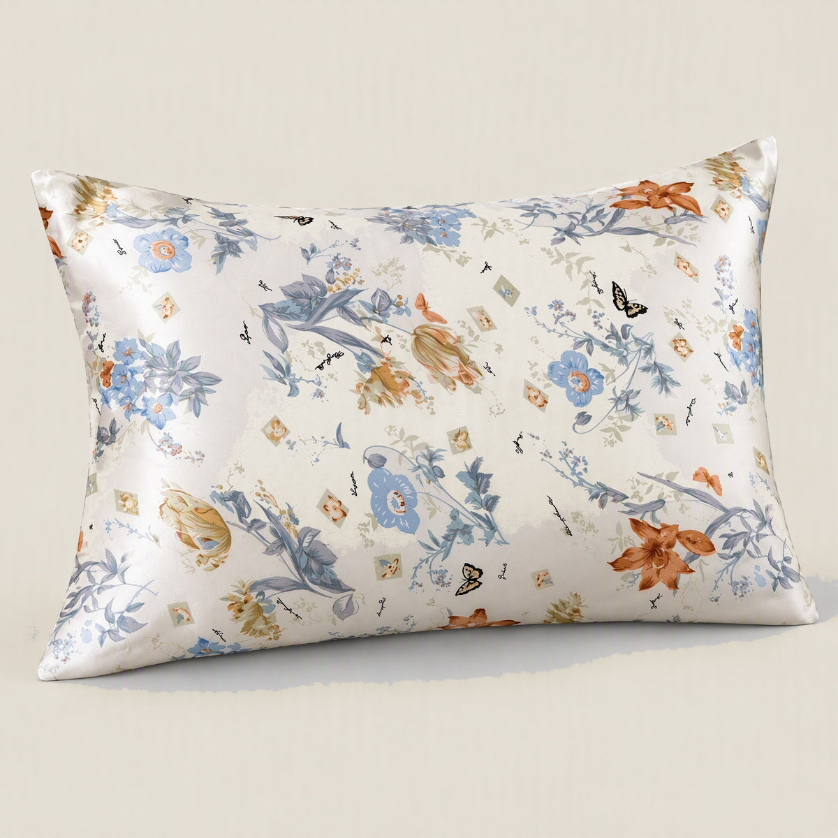Wheat Sprig Printed Mulberry Silk Pillowcase – 20 x 30 in