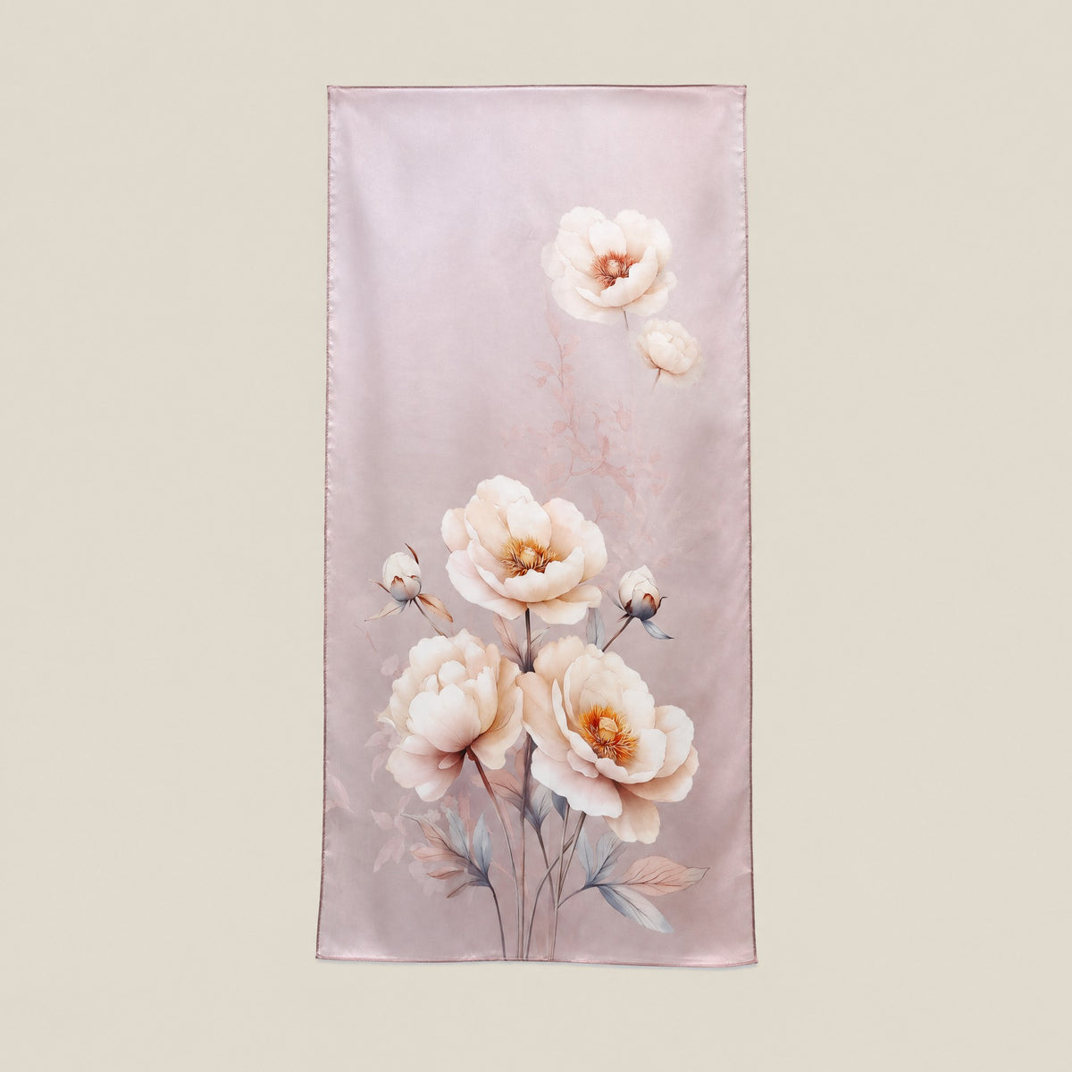 Spring blossom mulberry silk scarf