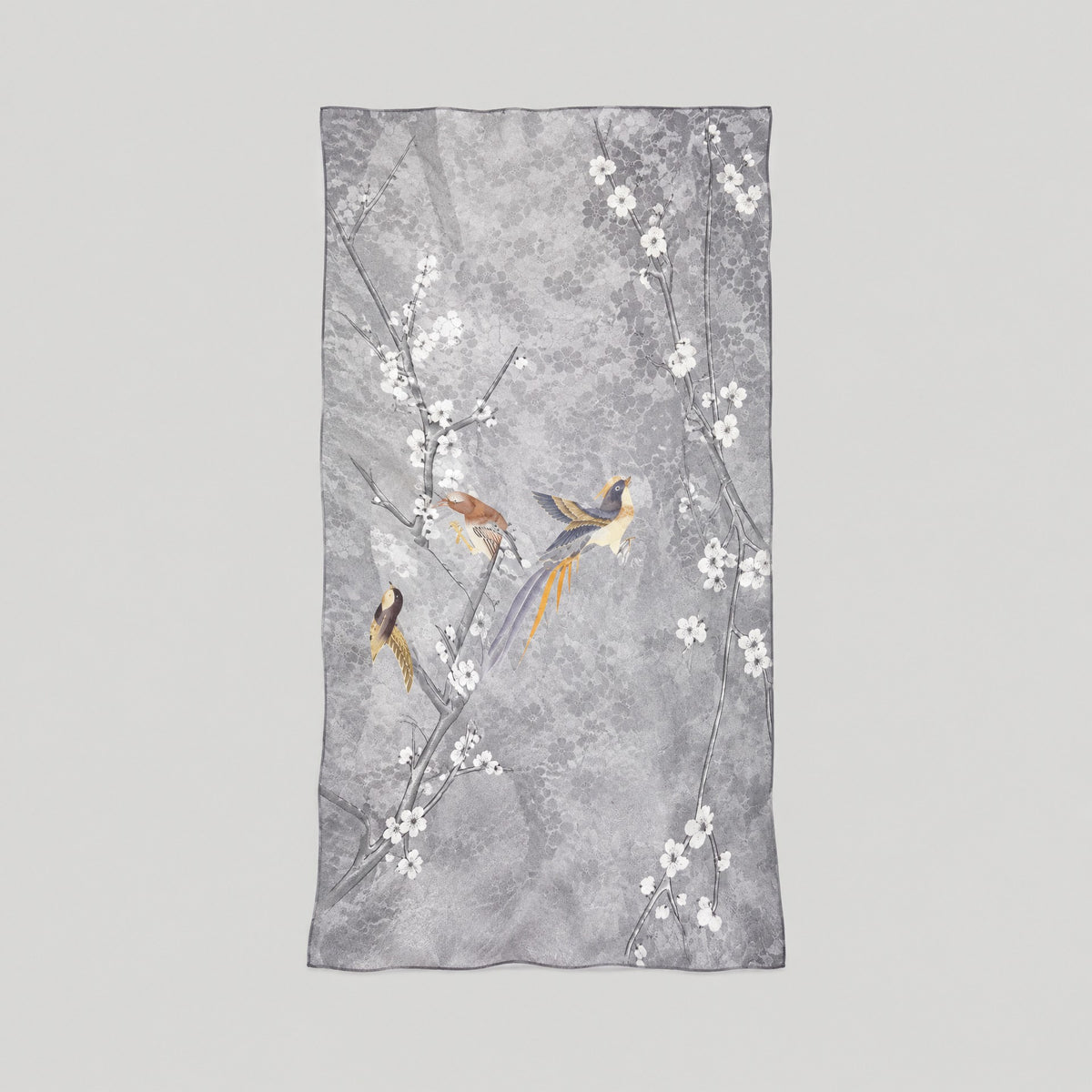 Oriole Jacquard Mulberry Silk Scarf – 43 x 75 in