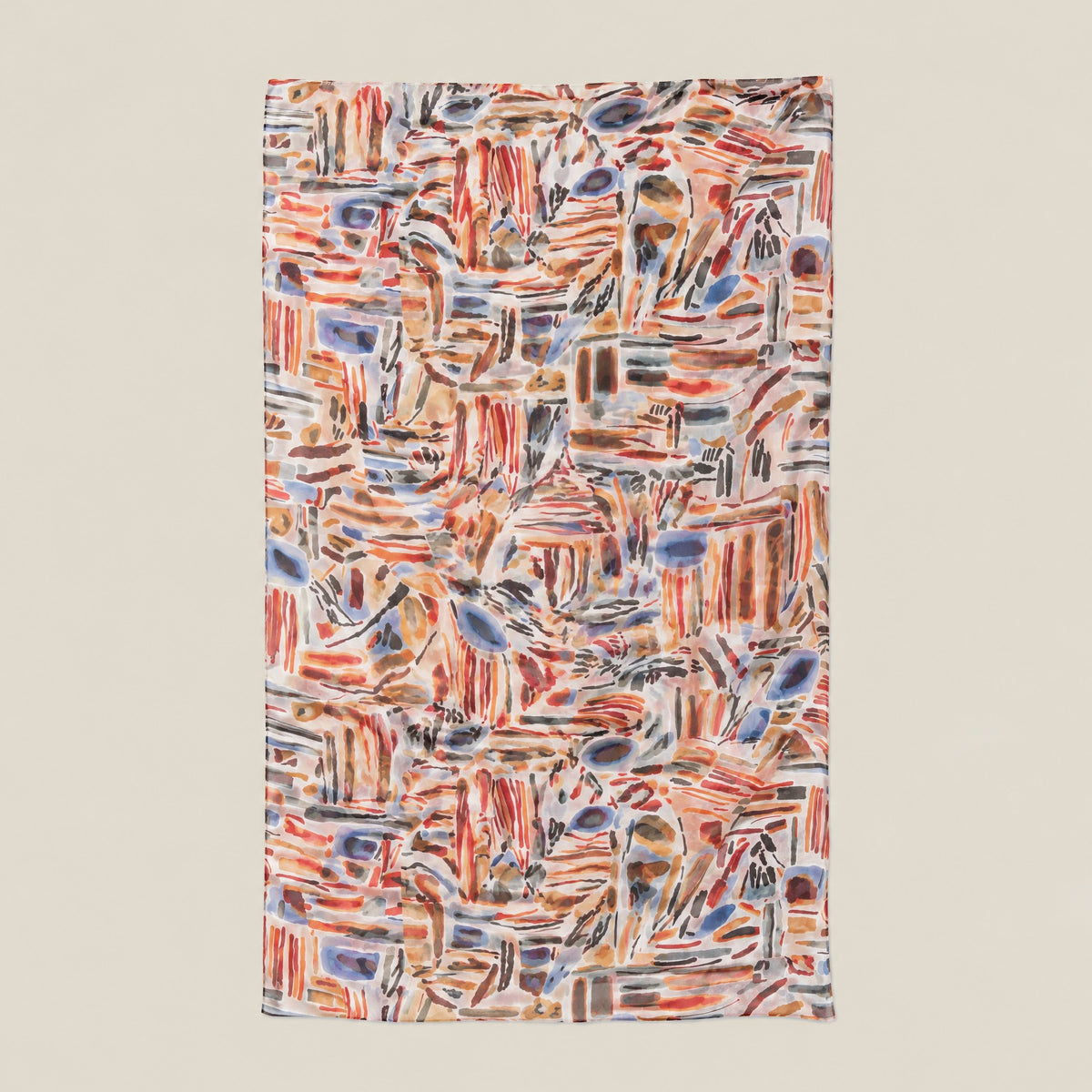 Doodle stripe mulberry silk scarf, 69 x 43 in