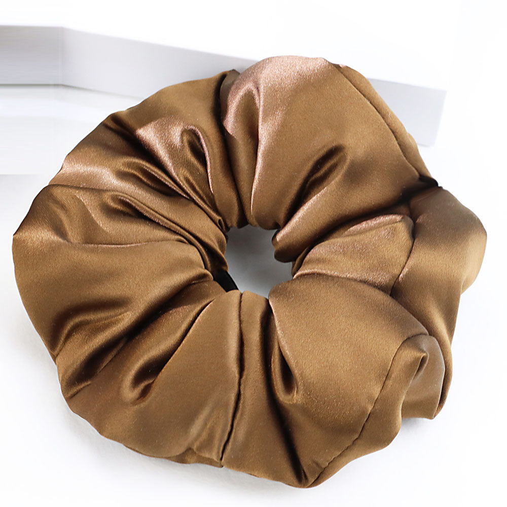 30 Momme 100% Mulberry Silk Scrunchie – Padded Hair Tie for Women, 20 Color Options, Handcrafted