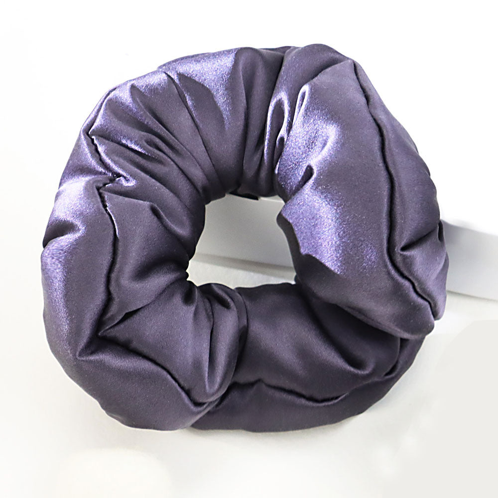 30 Momme 100% Mulberry Silk Scrunchie – Padded Hair Tie for Women, 20 Color Options, Handcrafted