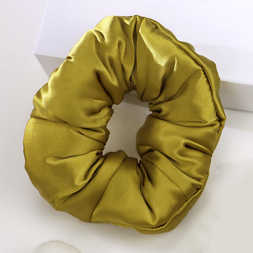 30 Momme 100% Mulberry Silk Scrunchie – Padded Hair Tie for Women, 20 Color Options, Handcrafted