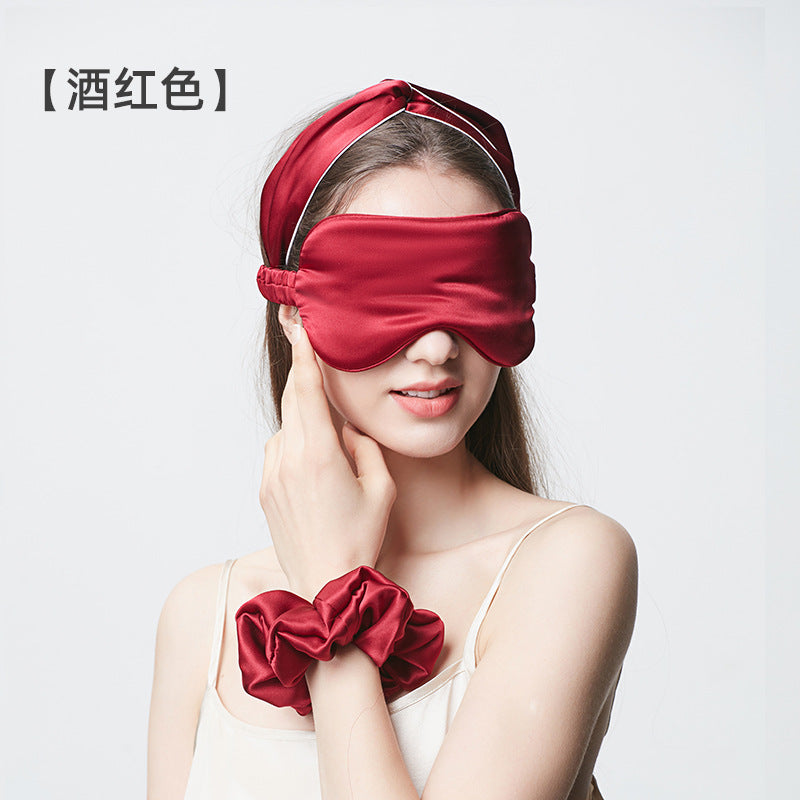 Wine Red 19 Momme Eye Mask Variant