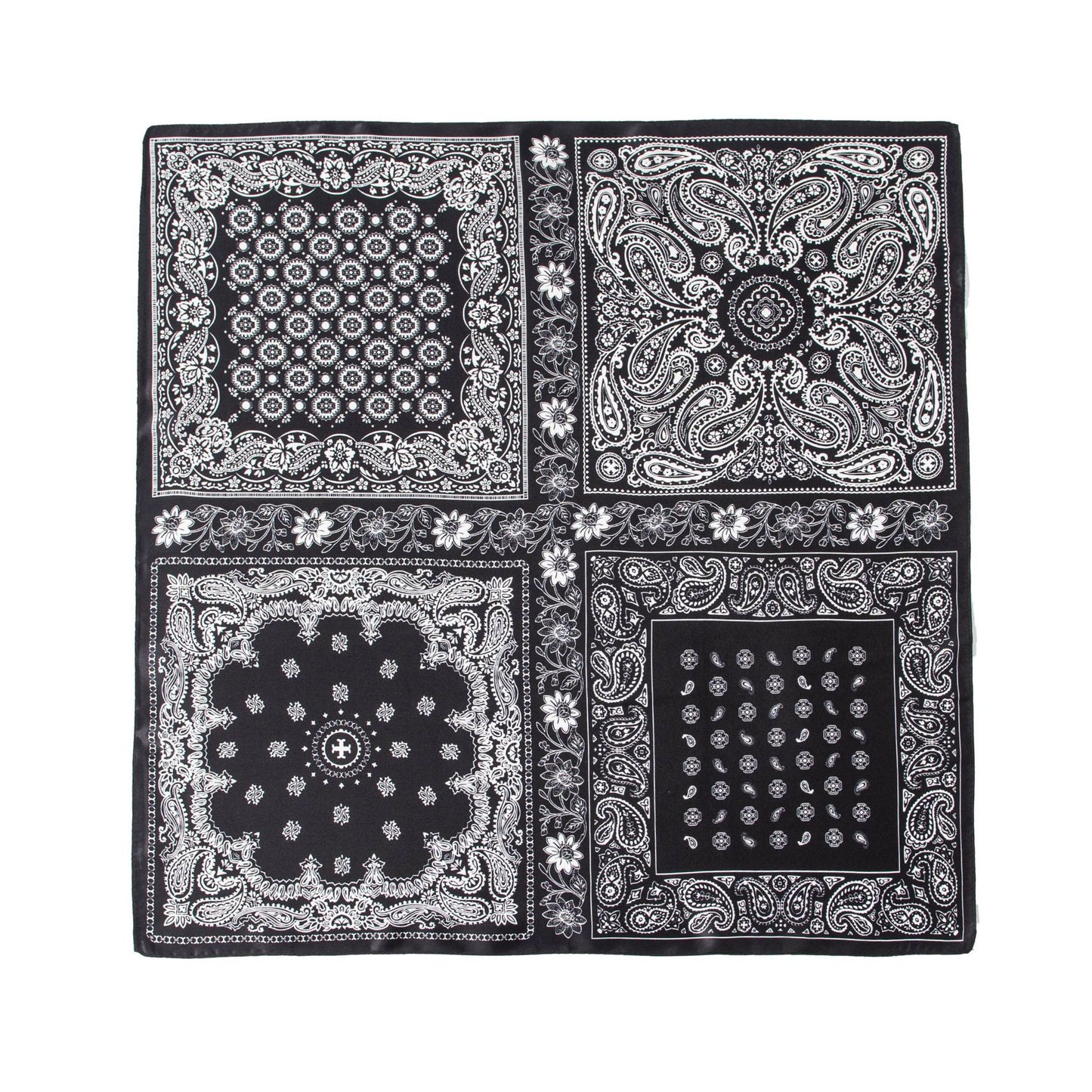 Mulberry Silk Square Scarf with Peony Print – 26 x 26 in, Hand-Rolled Hem