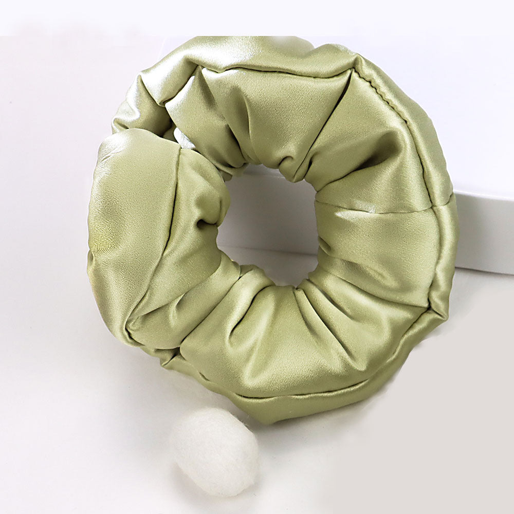 30 Momme 100% Mulberry Silk Scrunchie – Padded Hair Tie for Women, 20 Color Options, Handcrafted