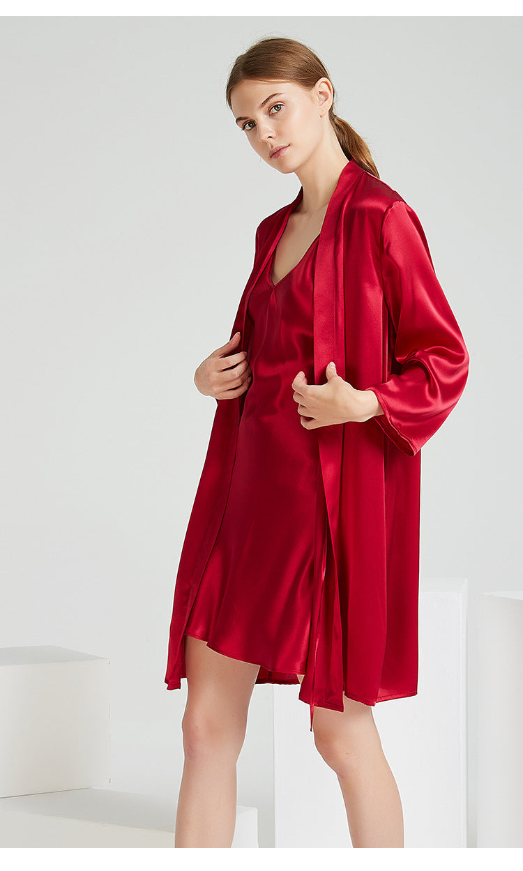 19 Momme 100% Mulberry Silk Robe – Lightweight Luxury Loungewear