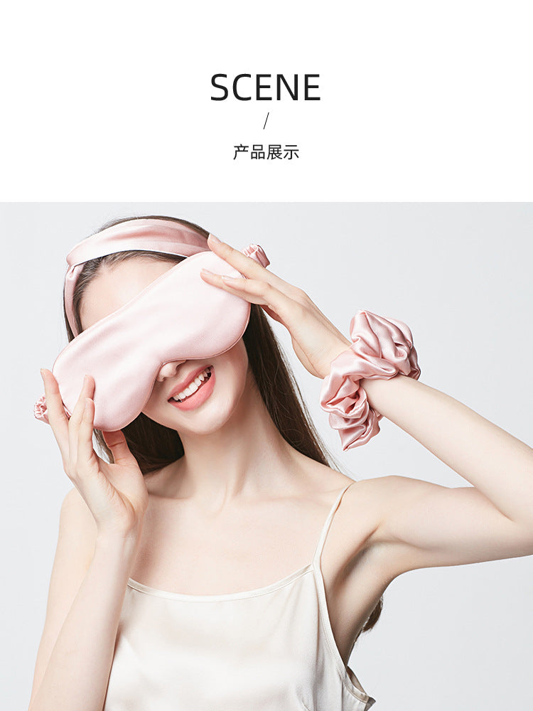 100% Mulberry Silk Sleep Eye Mask – 16 Momme Double-Side Real Silk, Light-Blocking, Gentle on Skin, Custom Logo Embroidery Available