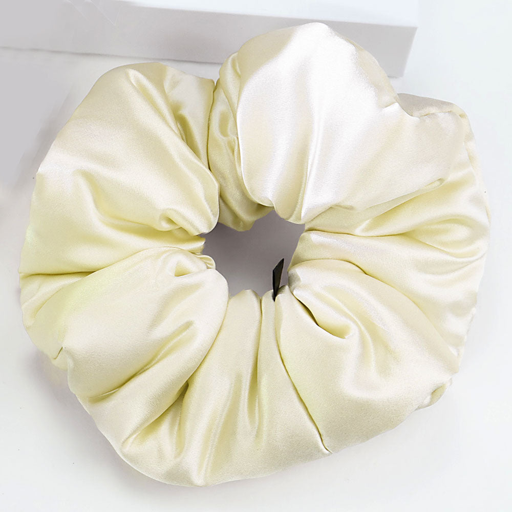30 Momme 100% Mulberry Silk Scrunchie – Padded Hair Tie for Women, 20 Color Options, Handcrafted