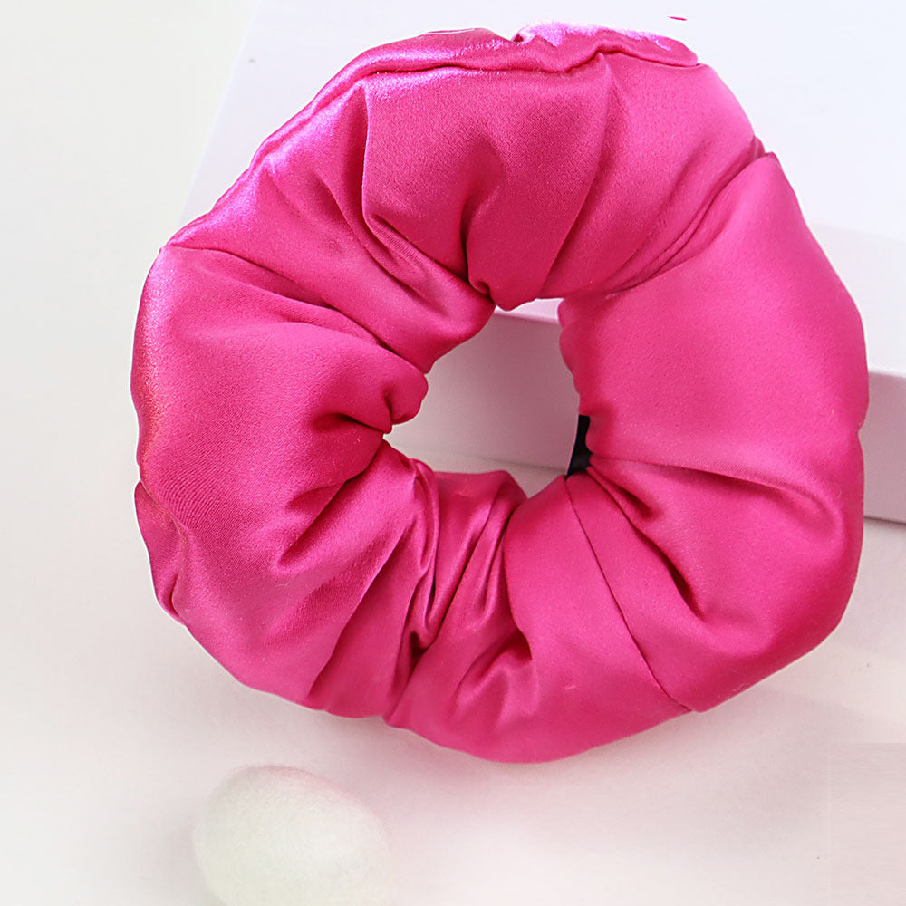 30 Momme 100% Mulberry Silk Scrunchie – Padded Hair Tie for Women, 20 Color Options, Handcrafted