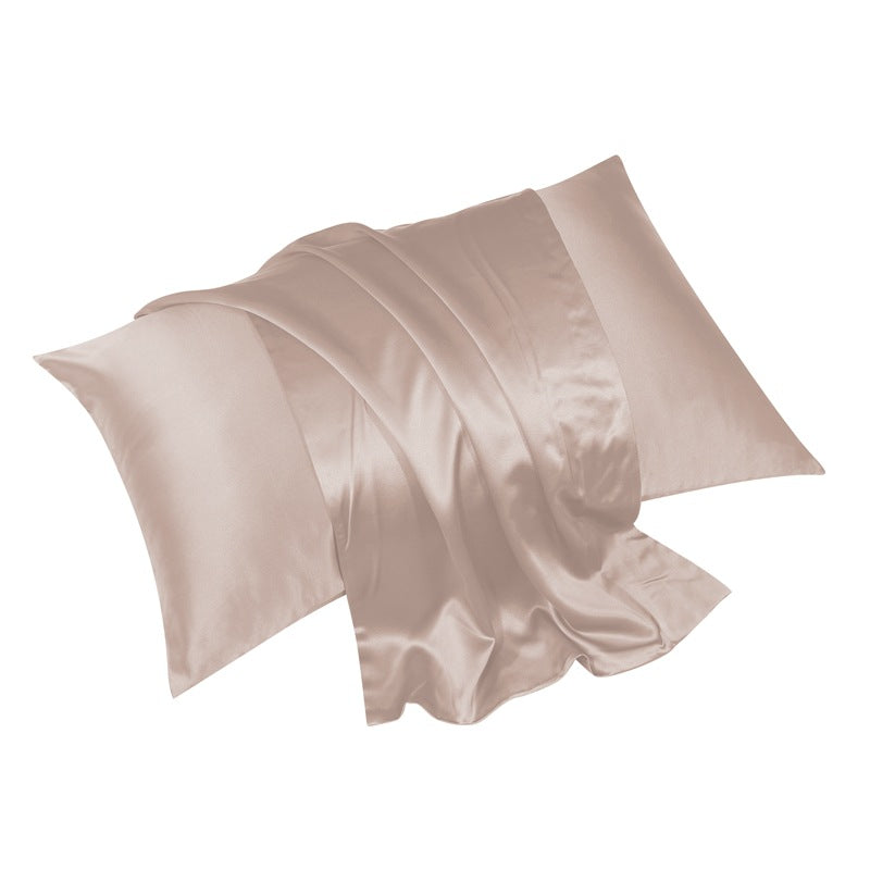 Pink silk pillowcase in bright cheerful color