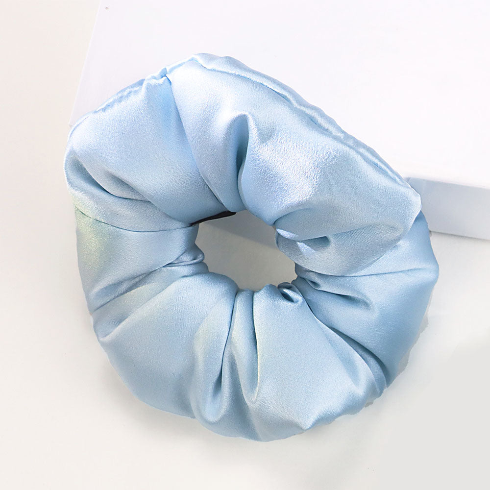 30 Momme 100% Mulberry Silk Scrunchie – Padded Hair Tie for Women, 20 Color Options, Handcrafted