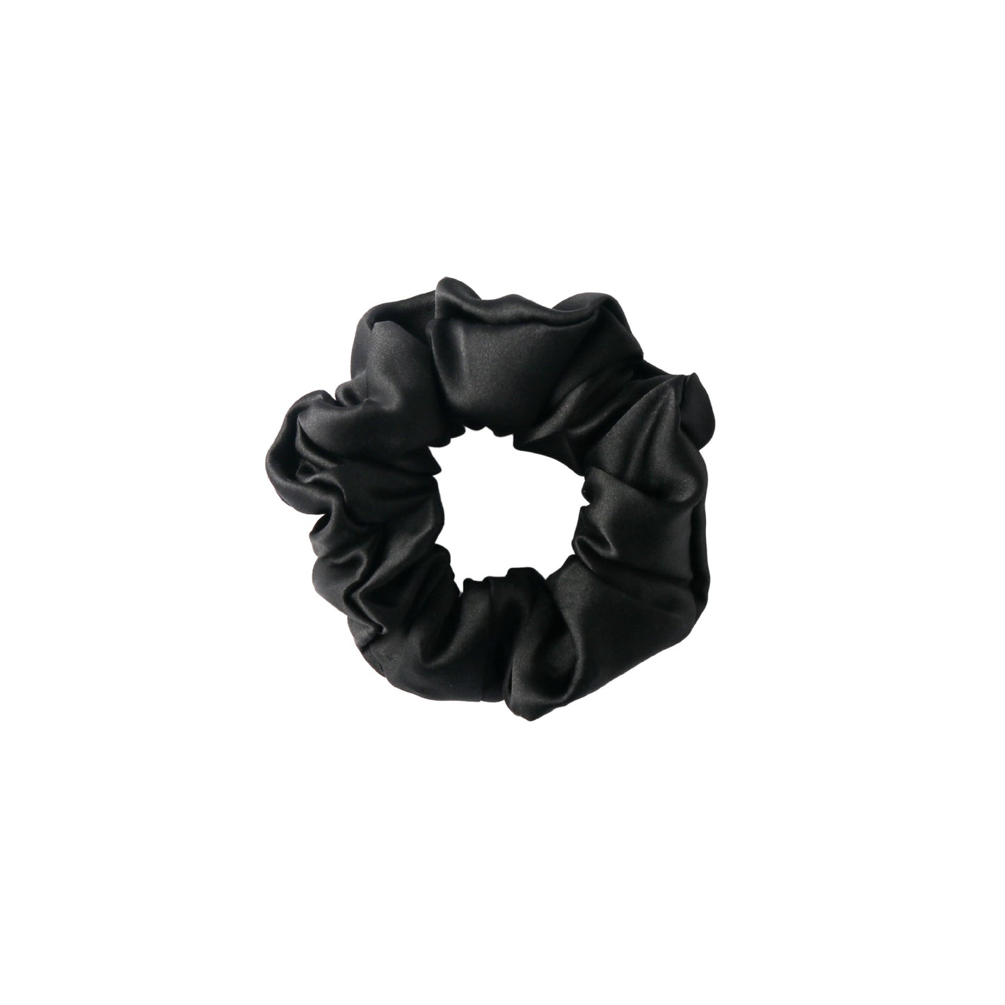 Ruffled Silk Hair Scrunchie – 16mm Mulberry Silk Ponytail Holder, Vintage Korean Style Hair Tie