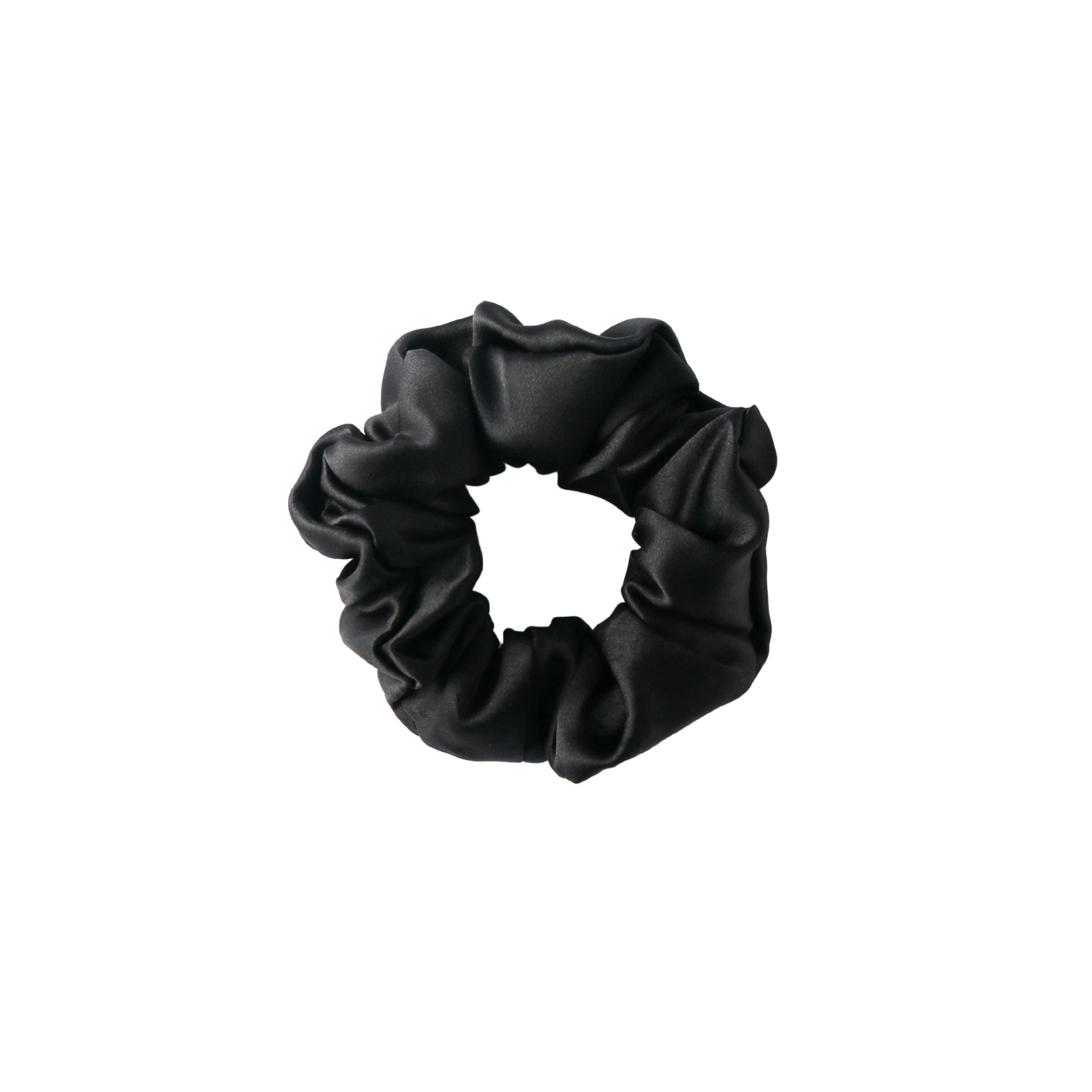 Ruffled Silk Hair Scrunchie – 16mm Mulberry Silk Ponytail Holder, Vintage Korean Style Hair Tie