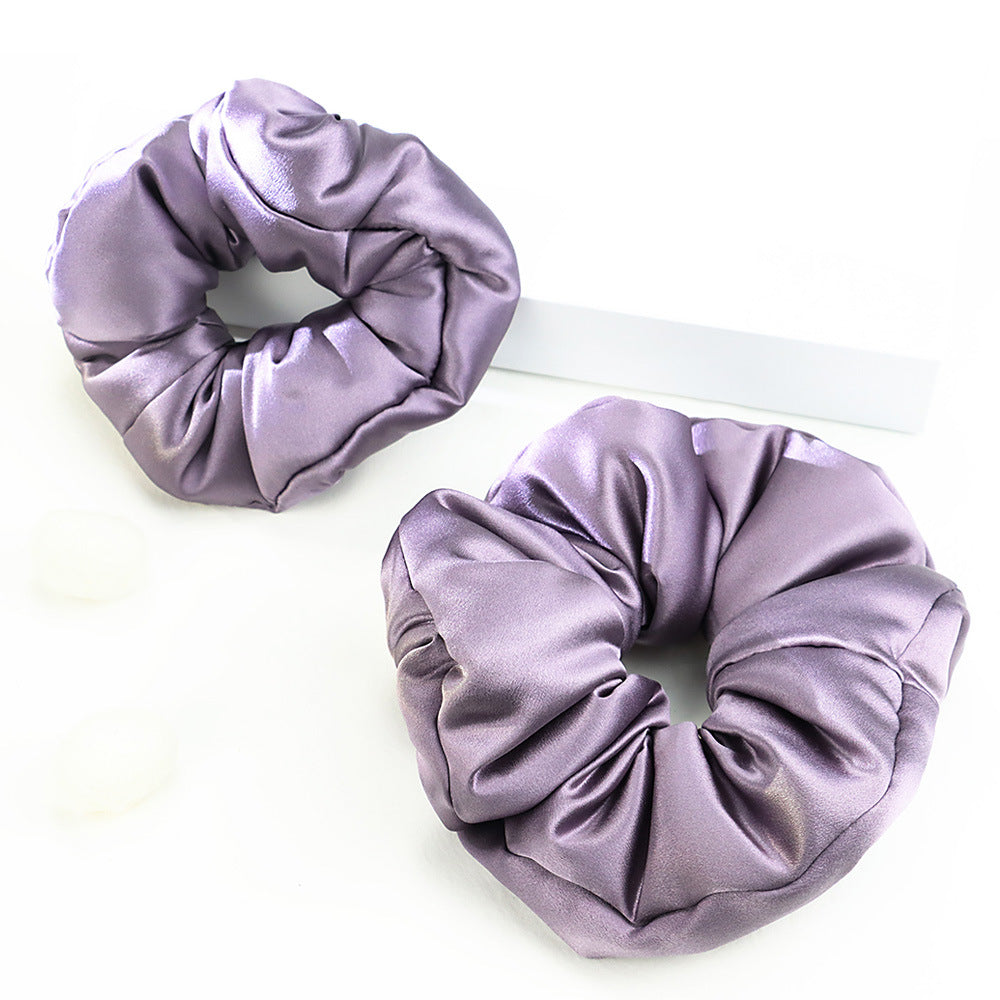 30 Momme 100% Mulberry Silk Scrunchie – Padded Hair Tie for Women, 20 Color Options, Handcrafted