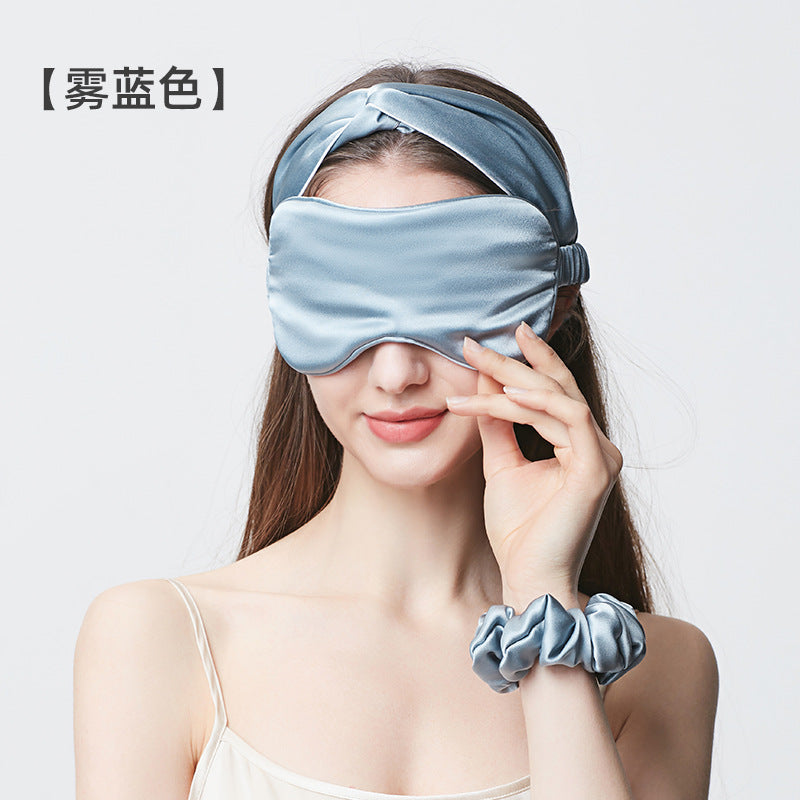 Mist Blue 19 Momme Eye Mask Variant