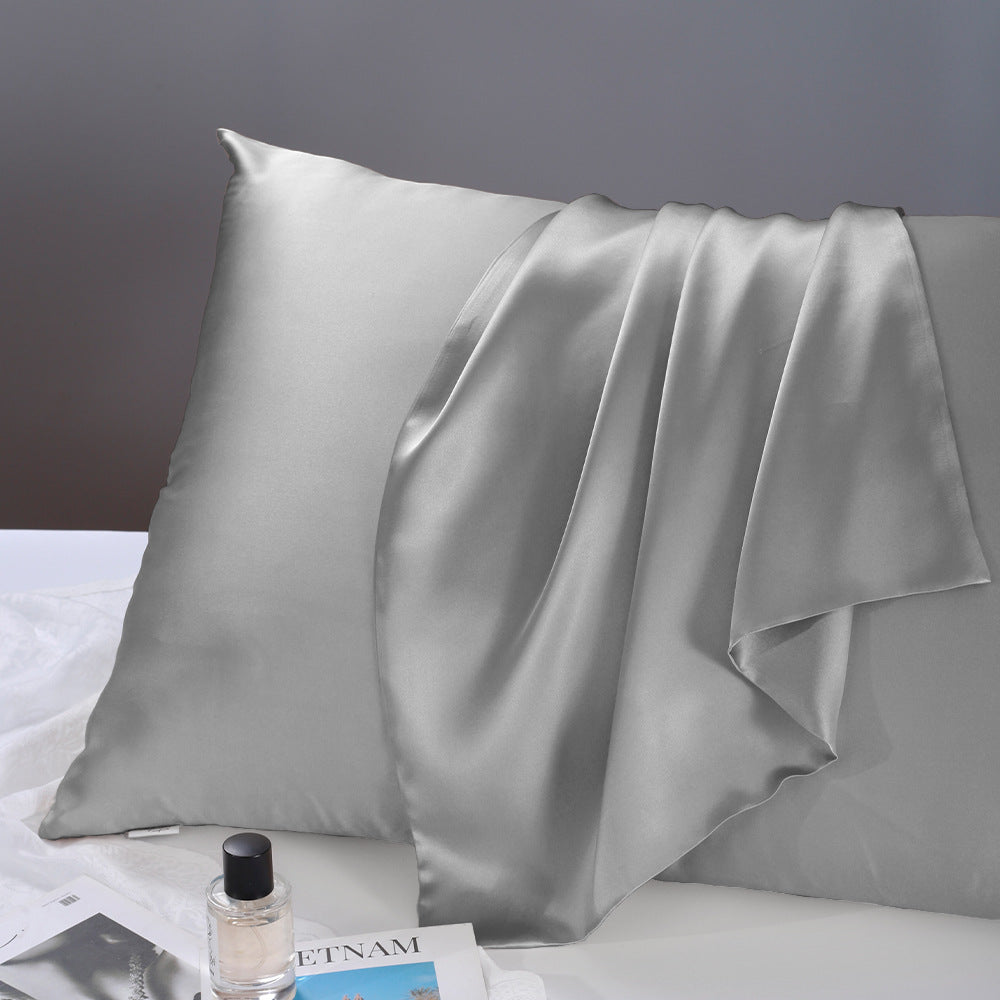 19 Momme Mulberry Silk Pillowcase – Solid Color Envelope Closure for Smooth, Healthy Sleep