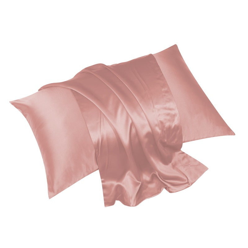 Blush pink silk pillowcase with romantic soft tone