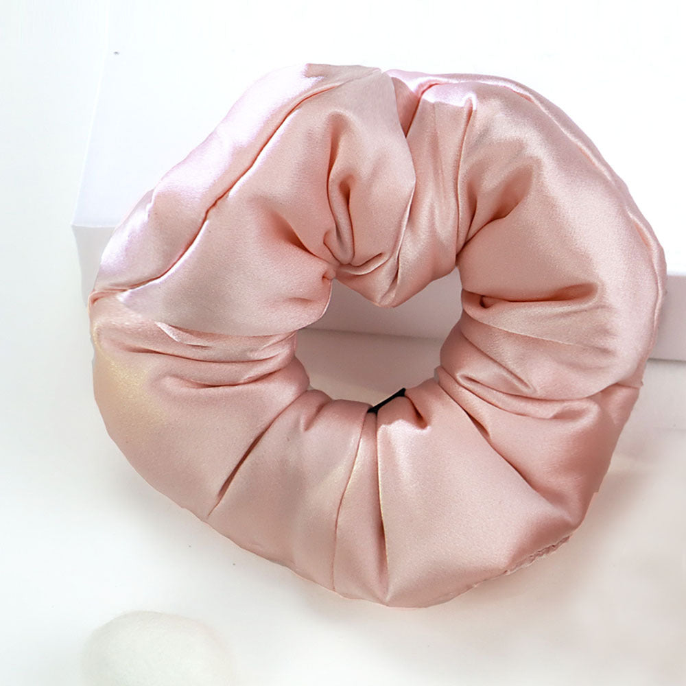 30 Momme 100% Mulberry Silk Scrunchie – Padded Hair Tie for Women, 20 Color Options, Handcrafted