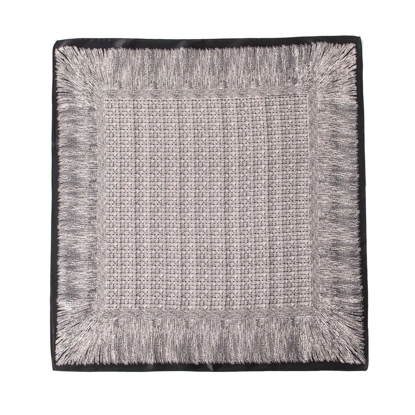 Mulberry Silk Square Scarf with Peony Print – 26 x 26 in, Hand-Rolled Hem