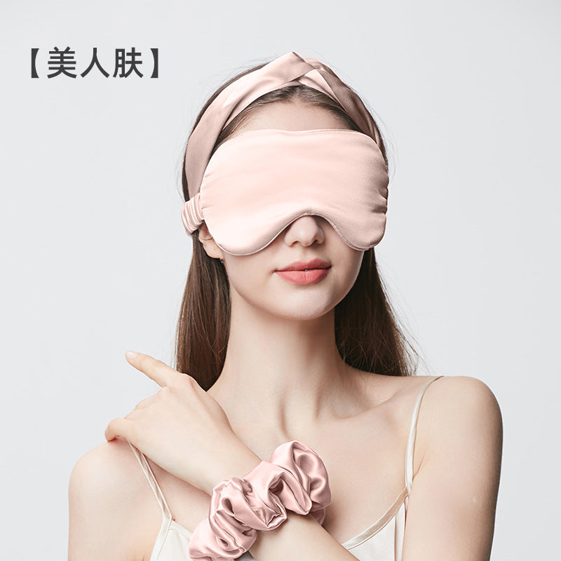 100% Mulberry Silk Sleep Eye Mask – 16 Momme Double-Side Real Silk, Light-Blocking, Gentle on Skin, Custom Logo Embroidery Available