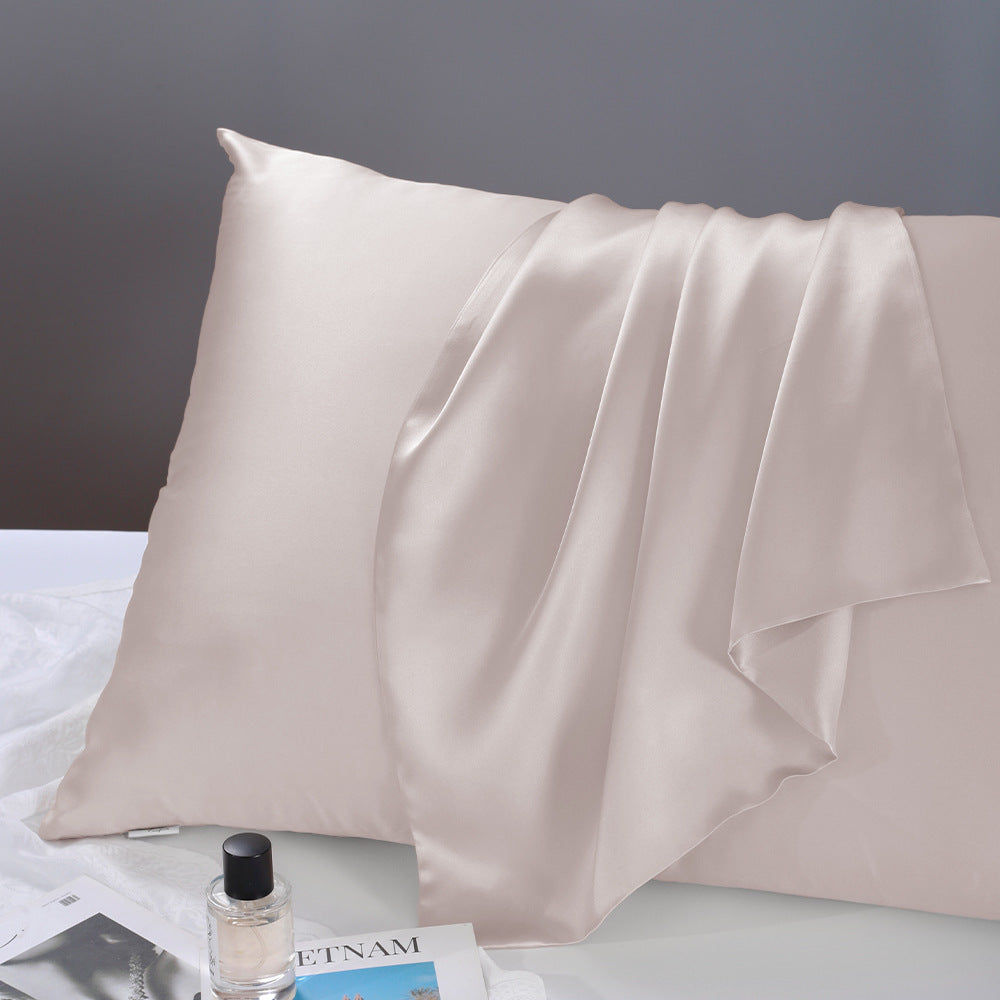 19 Momme Mulberry Silk Pillowcase – Solid Color Envelope Closure for Smooth, Healthy Sleep