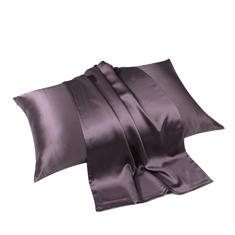 Light gold silk pillowcase with pale champagne tones