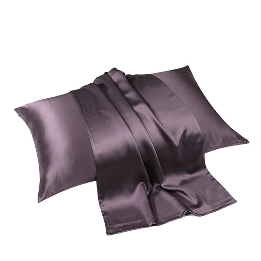 Light gold silk pillowcase with pale champagne tones