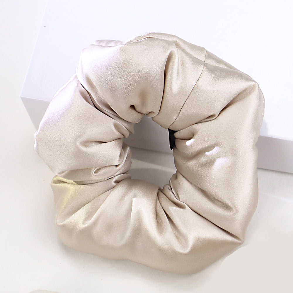 30 Momme 100% Mulberry Silk Scrunchie – Padded Hair Tie for Women, 20 Color Options, Handcrafted