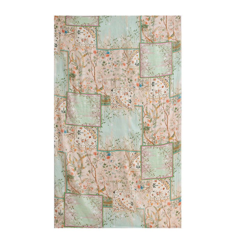 Mulberry Silk Long Scarf for Women – Lightweight Floral Print Shawl Wrap for Spring, 69 x 43 in