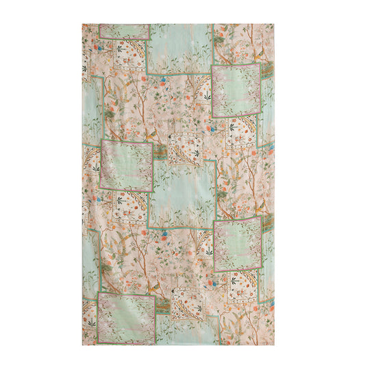 Mulberry Silk Long Scarf for Women – Lightweight Floral Print Shawl Wrap for Spring, 69 x 43 in