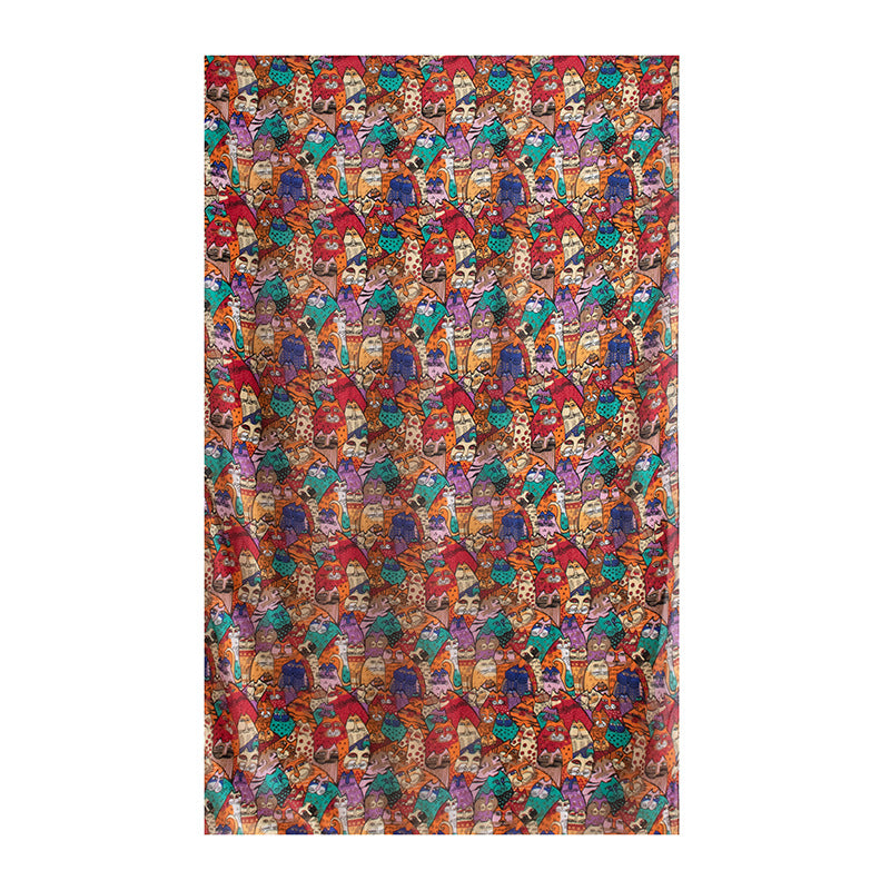 Mulberry Silk Long Scarf for Women – Lightweight Floral Print Shawl Wrap for Spring, 69 x 43 in