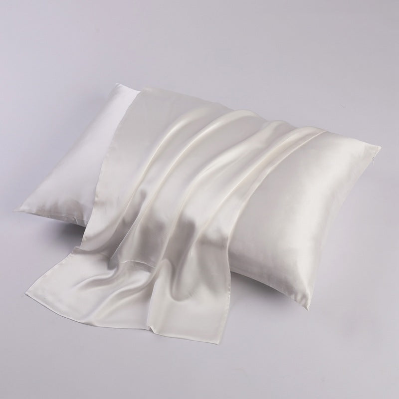 Pure white silk pillowcase with crisp minimalist look