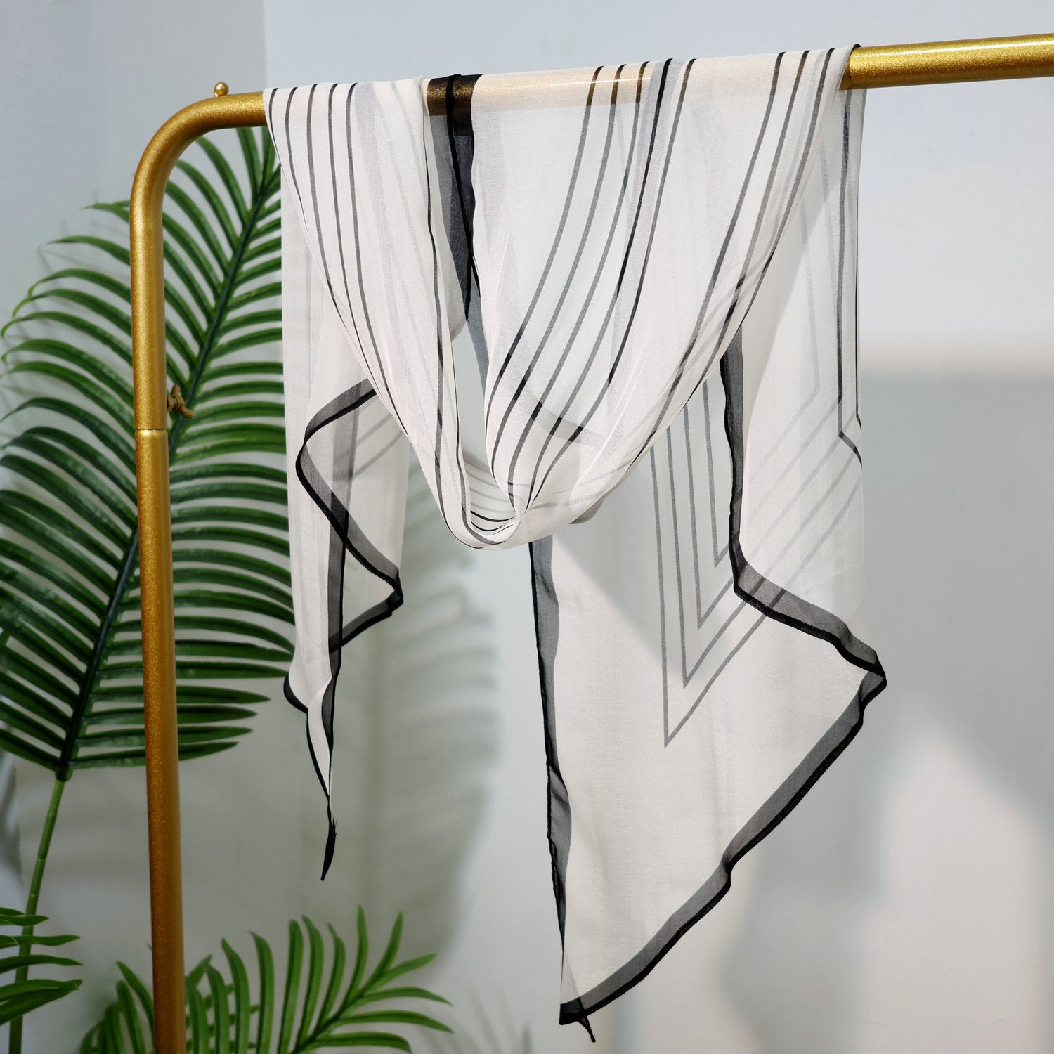 Long Oblique Silk Scarf with Polka Dot Print – 100% Mulberry Silk Lightweight Stole for Neck, Head & Hair, 33 x 160 cm