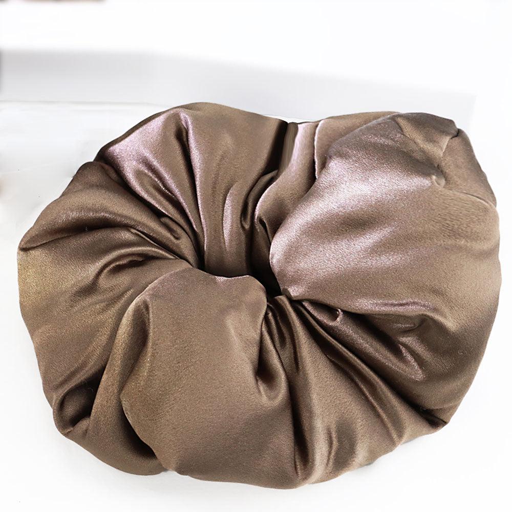 30 Momme 100% Mulberry Silk Scrunchie – Padded Hair Tie for Women, 20 Color Options, Handcrafted