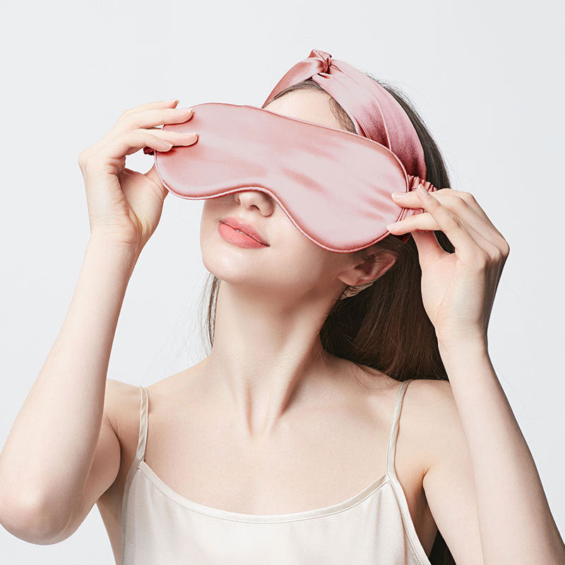 Dusky Mauve 22 Momme Eye Mask (approx. 8.7 x 3.9 in) Variant