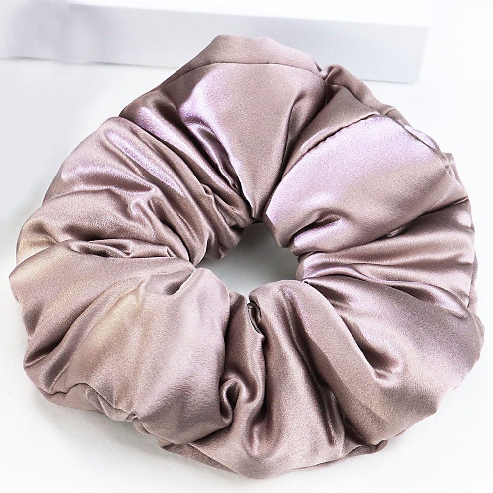 30 Momme 100% Mulberry Silk Scrunchie – Padded Hair Tie for Women, 20 Color Options, Handcrafted