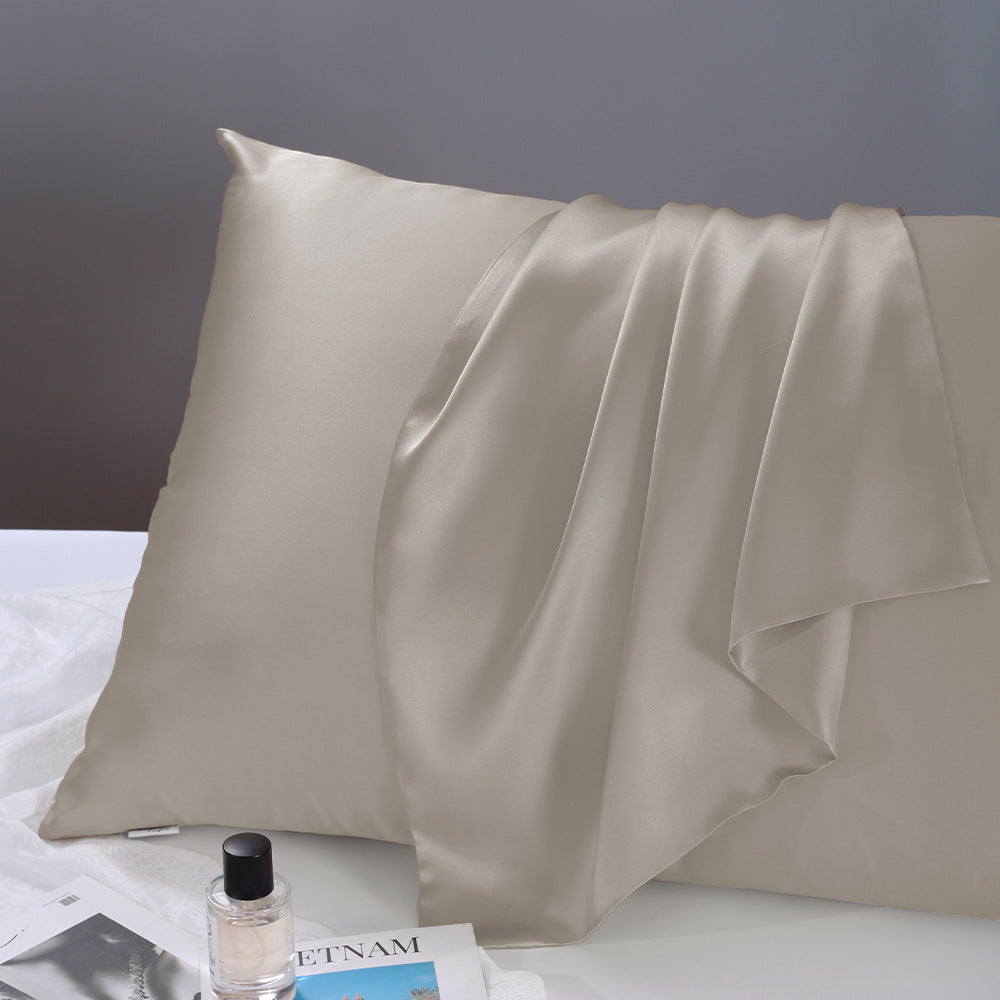 19 Momme Mulberry Silk Pillowcase – Solid Color Envelope Closure for Smooth, Healthy Sleep