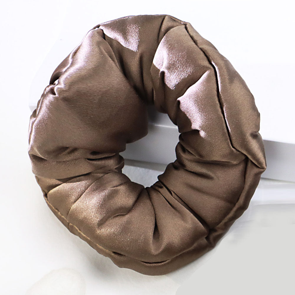 30 Momme 100% Mulberry Silk Scrunchie – Padded Hair Tie for Women, 20 Color Options, Handcrafted