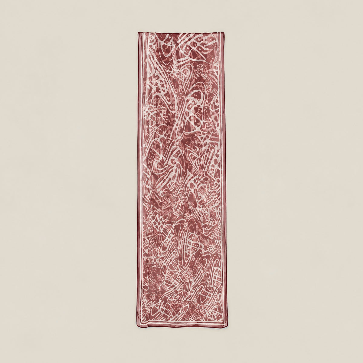 Hand-Painted Galaxy mulberry silk long scarf