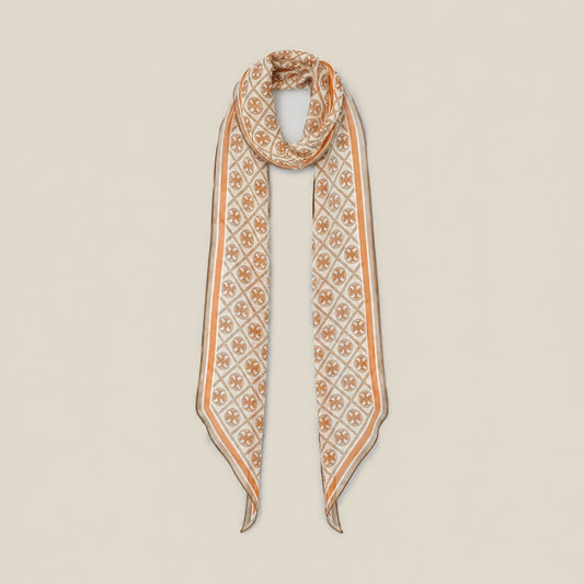 Time Imprint mulberry silk scarf