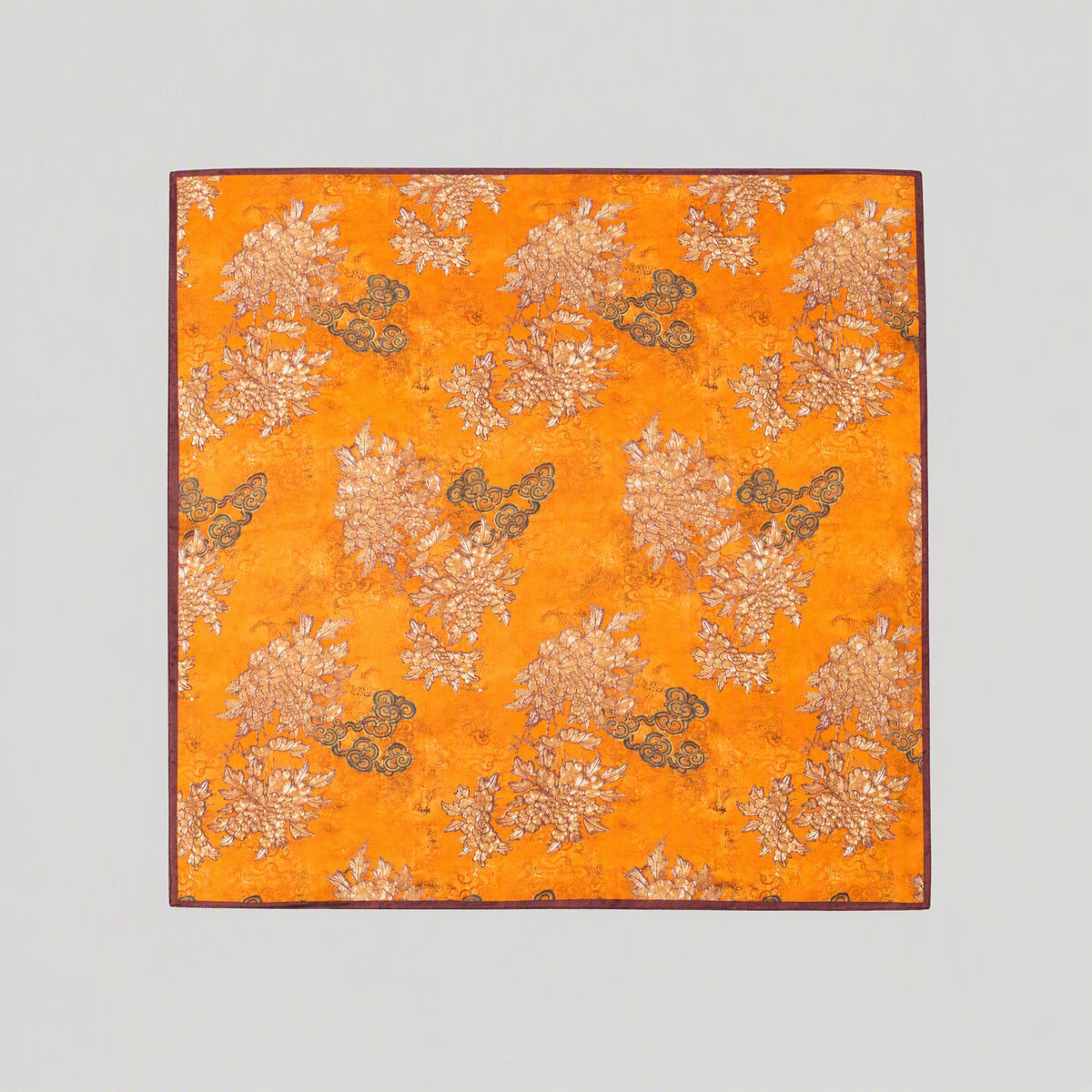 Auspicious Cloud Mulberry Silk Square Scarf – 26 x 26 in