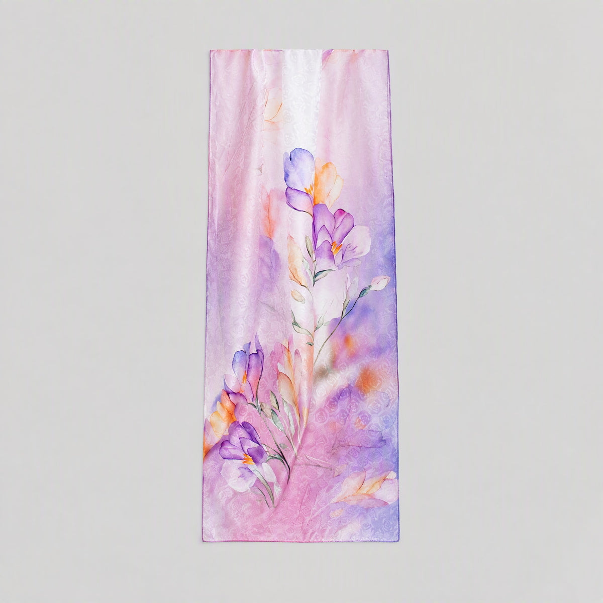 Lily of the Valley Mulberry Silk Long Scarf – 22 x 67 in