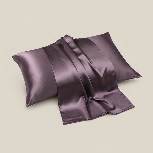 30 Momme Solid Double-Sided Silk Pillowcase with Hidden Zipper, Multicolour 100% Mulberry Silk