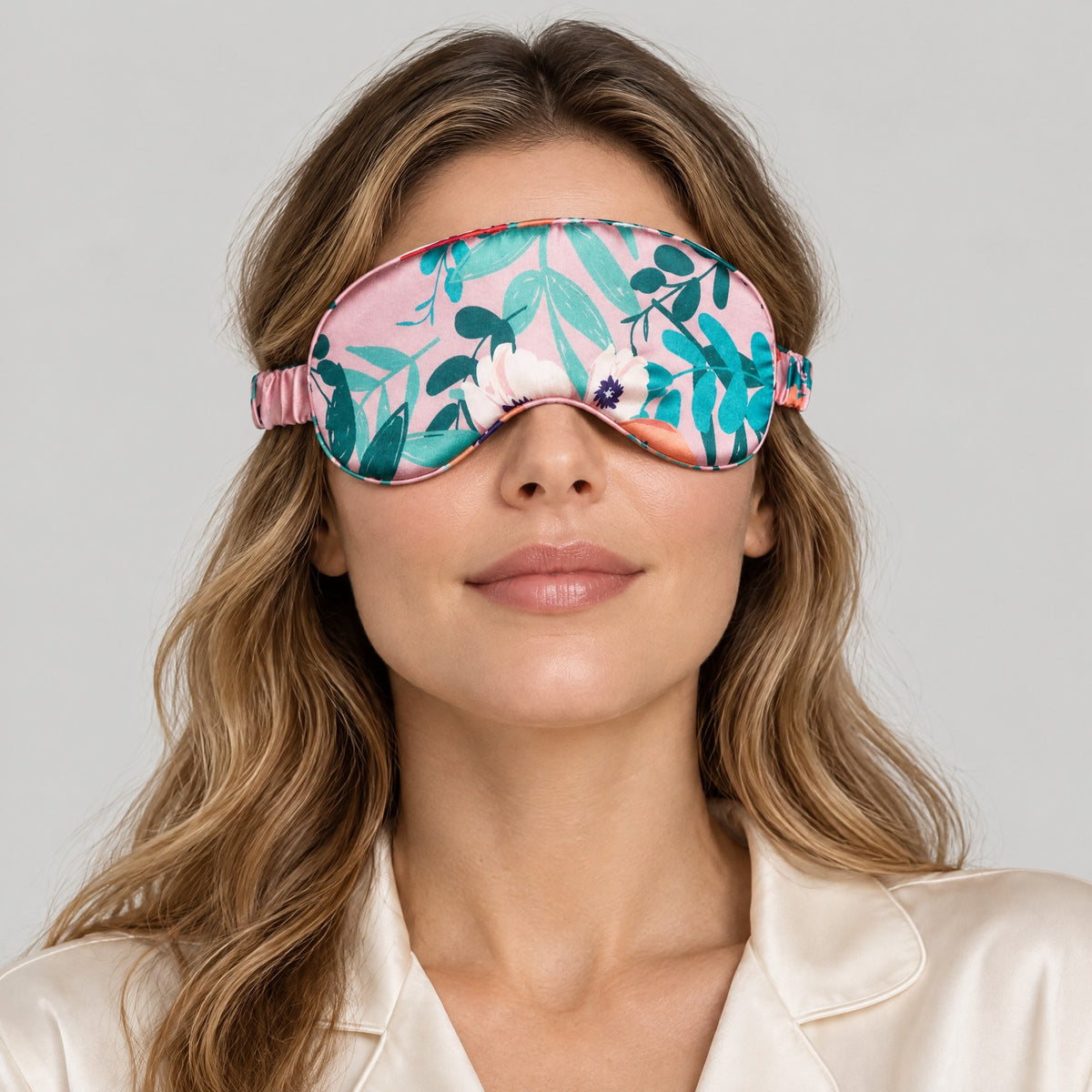 Spring Verdure Printed Mulberry Silk Sleep Eye Mask