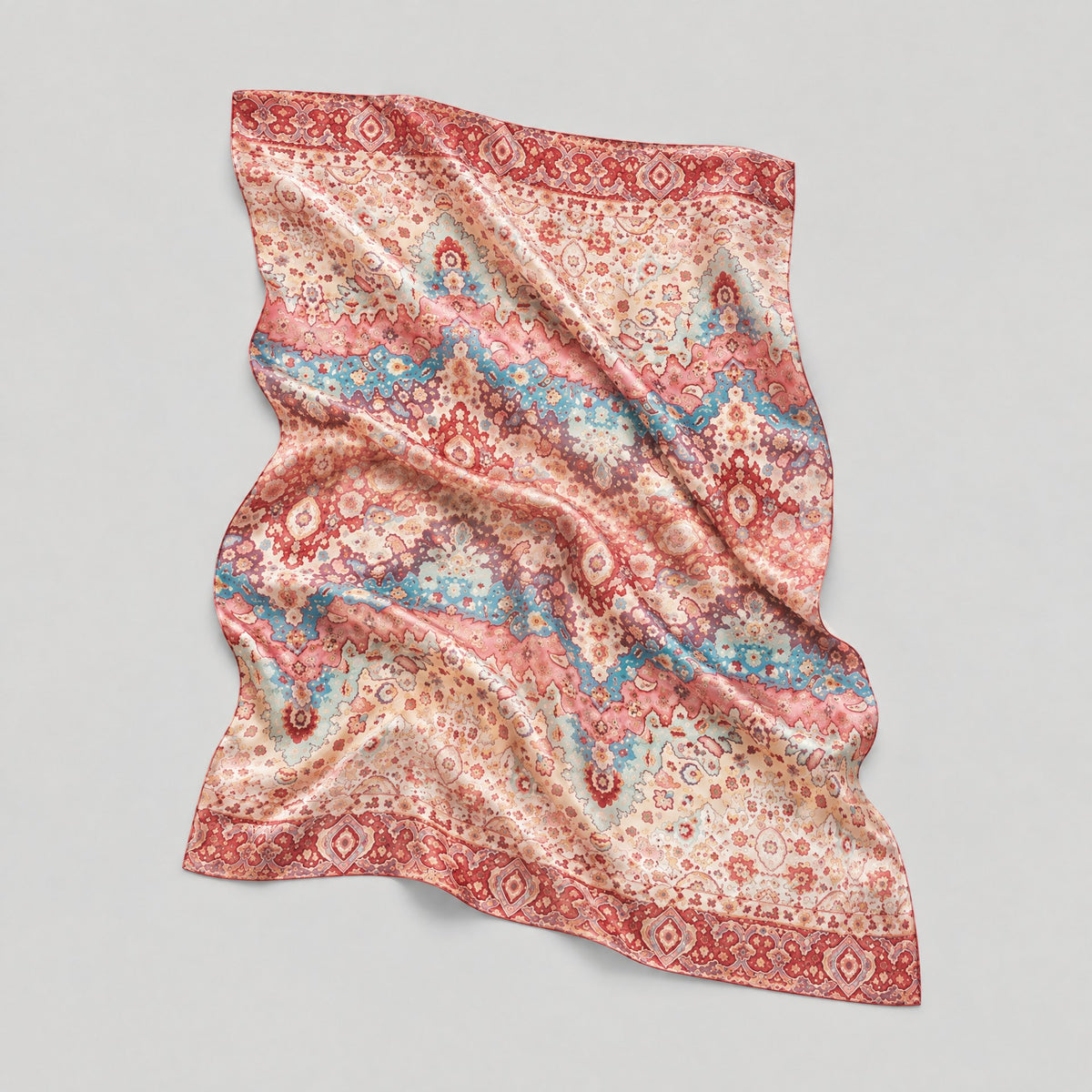 Pink Bohemian Mulberry Silk Oversized Scarf – 69 x 43 in