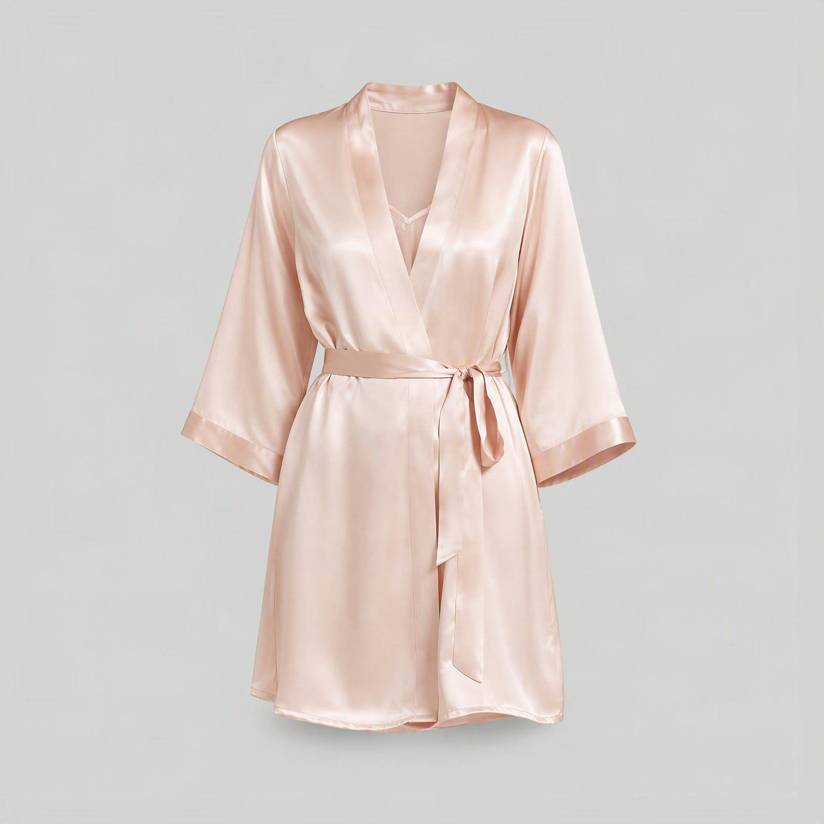 Soft Apricot 19 Momme Classic 100% Mulberry Silk Robe – Women's Sleepwear Loungewear
