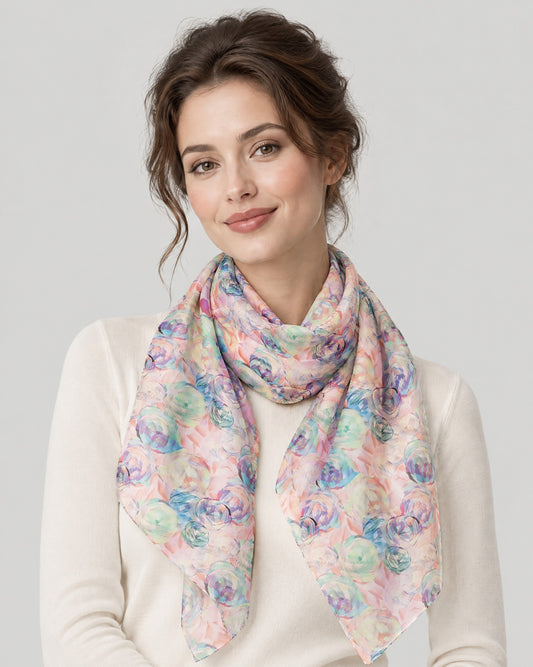 Diamond Rose Mulberry Silk Oversized Scarf – 69 x 43 in