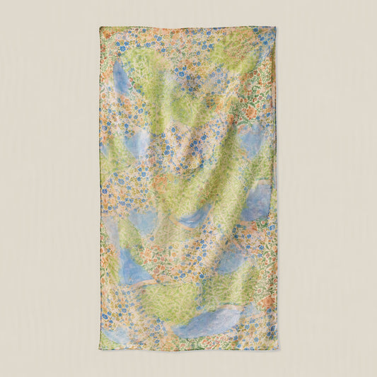 Spring Vitality mulberry silk scarf